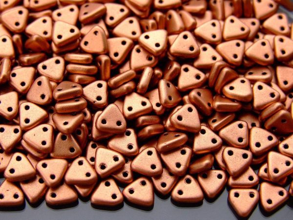 5g CzechMates Triangle Beads Matte Metallic Copper Michael's UK Jewellery