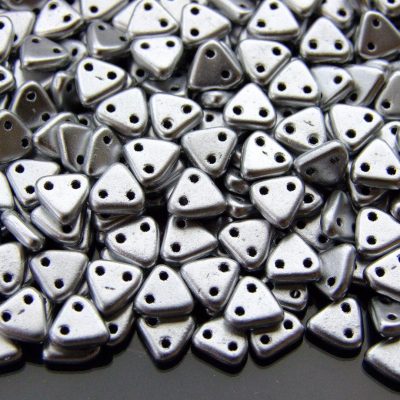 5g CzechMates Triangle Beads Matte Metallic Silver Michael's UK Jewellery