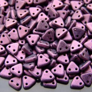 5g CzechMates Triangle Beads Metallic Suede Pink Michael's UK Jewellery