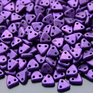 5g CzechMates Triangle Beads Metallic Suede Purple Michael's UK Jewellery