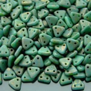 5g CzechMates Triangle Beads Turquoise Copper Picasso Michael's UK Jewellery