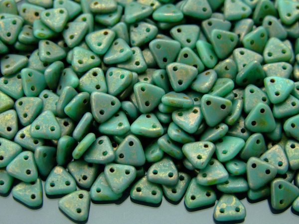 5g CzechMates Triangle Beads Turquoise Copper Picasso Michael's UK Jewellery