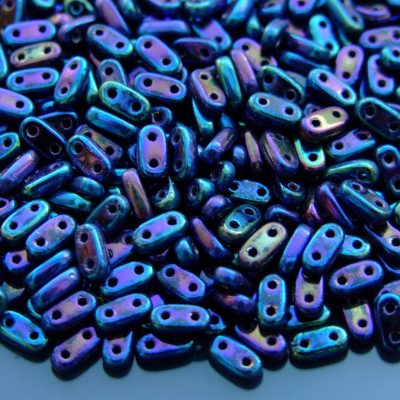 5g Czechmates Bar Beads 6x3x2mm Iris Blue Michael's UK Jewellery