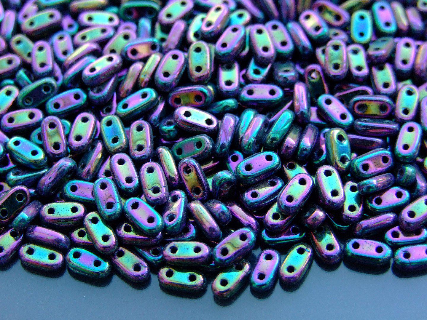 5g Czechmates Bar Beads 6x3x2mm Iris Purple Michael's UK Jewellery
