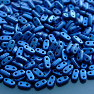 5g Czechmates Bar Beads 6x3x2mm Metallic Suede Blue Michael's UK Jewellery