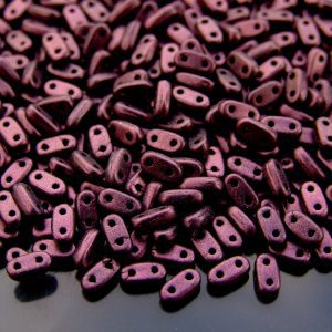 5g Czechmates Bar Beads 6x3x2mm Metallic Suede Pink Michael's UK Jewellery
