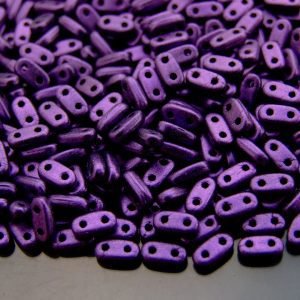 5g Czechmates Bar Beads 6x3x2mm Metallic Suede Purple Michael's UK Jewellery