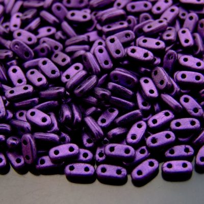 5g Czechmates Bar Beads 6x3x2mm Metallic Suede Purple Michael's UK Jewellery