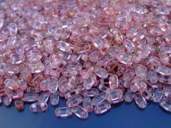 5g Czechmates Bar Beads 6x3x2mm Transparent Topaz Pink Michael's UK Jewellery