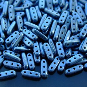 5g Czechmates Beam Beads 3x10mm ColorTrends Saturated Metallic Airy Blue Michael's UK Jewellery