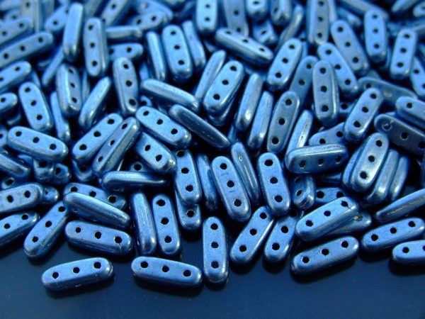 5g Czechmates Beam Beads 3x10mm ColorTrends Saturated Metallic Airy Blue Michael's UK Jewellery