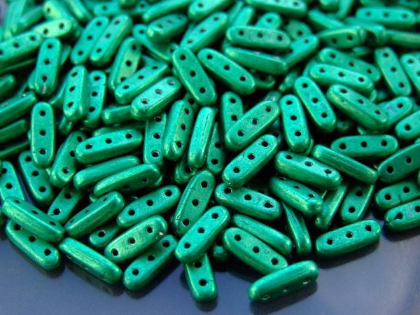 5g Czechmates Beam Beads 3x10mm ColorTrends Saturated Metallic Lush Meadow Michael's UK Jewellery