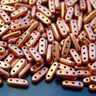 5g Czechmates Beam Beads 3x10mm Matte Metallic Copper Michael's UK Jewellery