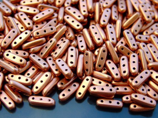 5g Czechmates Beam Beads 3x10mm Matte Metallic Copper Michael's UK Jewellery