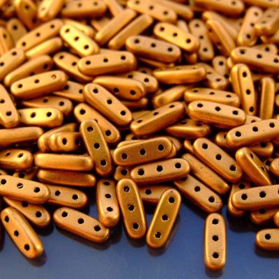 5g Czechmates Beam Beads 3x10mm Matte Metallic Goldenrod Michael's UK Jewellery