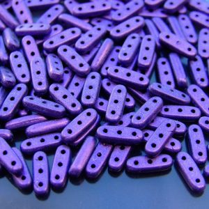 5g Czechmates Beam Beads 3x10mm Metallic Suede Purple Michael's UK Jewellery