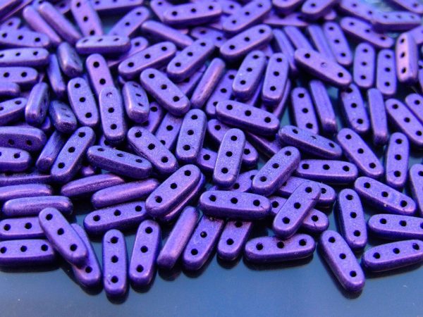 5g Czechmates Beam Beads 3x10mm Metallic Suede Purple Michael's UK Jewellery