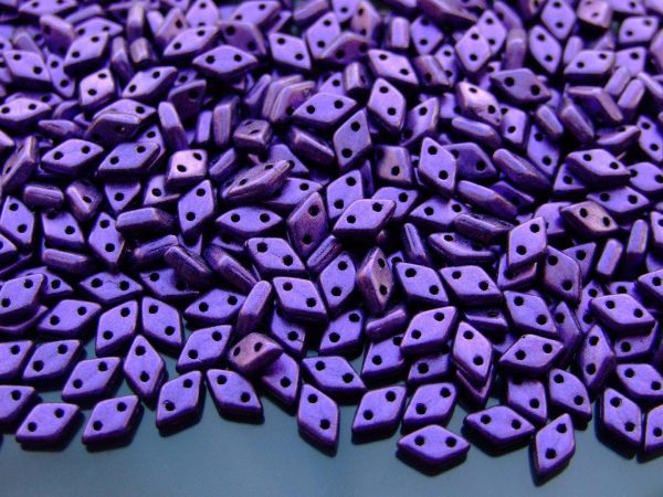 5g Czechmates Diamond Beads 6x4mm Metallic Suede Purple Michael's UK Jewellery