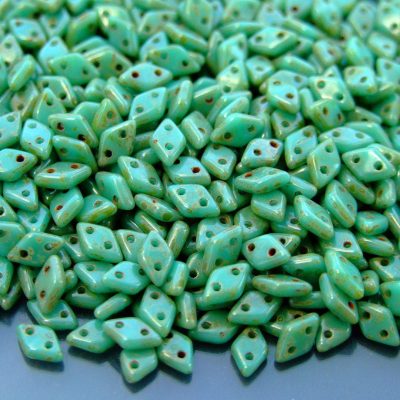5g Czechmates Diamond Beads 6x4mm Turquoise Picasso Michael's UK Jewellery
