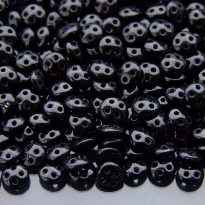 5g Czechmates QuadraLentil Beads 6mm Jet Michael's UK Jewellery