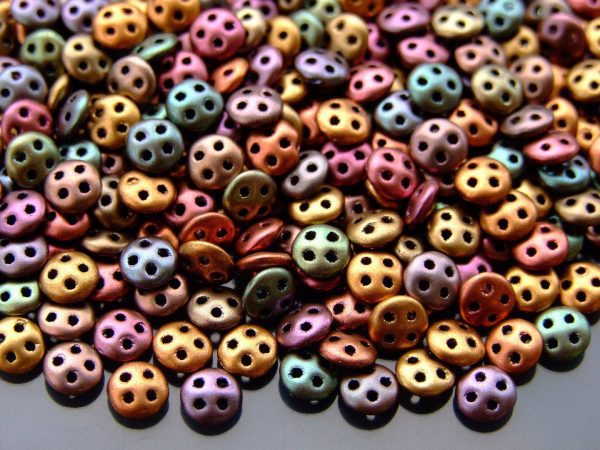 5g Czechmates QuadraLentil Beads 6mm Matte Metallic Bronze Iris Michael's UK Jewellery