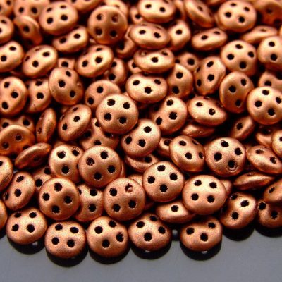 5g Czechmates QuadraLentil Beads 6mm Matte Metallic Copper Michael's UK Jewellery