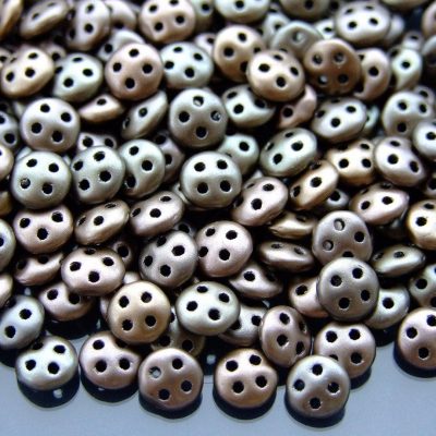 5g Czechmates QuadraLentil Beads 6mm Matte Metallic Leather Michael's UK Jewellery