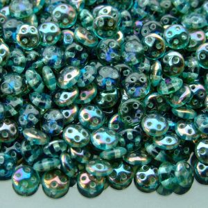 5g Czechmates QuadraLentil Beads 6mm Twilight Aquamarine Michael's UK Jewellery