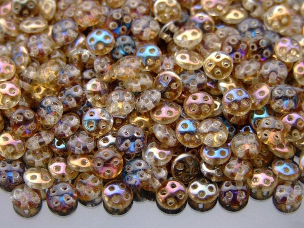 5g Czechmates QuadraLentil Beads 6mm Twilight Crystal Michael's UK Jewellery