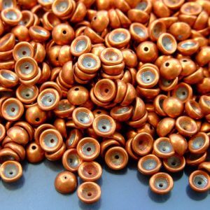 5g Matubo Teacup Beads 2x4mm Colortrends Saturated Metallic Russet Orange Michael's UK Jewellery