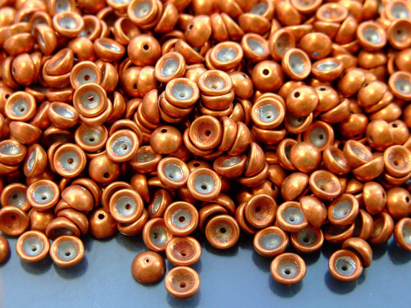 5g Matubo Teacup Beads Russet Orange Colortrends Saturated Metallic 06B06 beads mouse