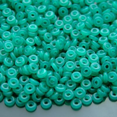 5g O Beads 3.8x1mm Alabaster Malachite Green Michael's UK Jewellery