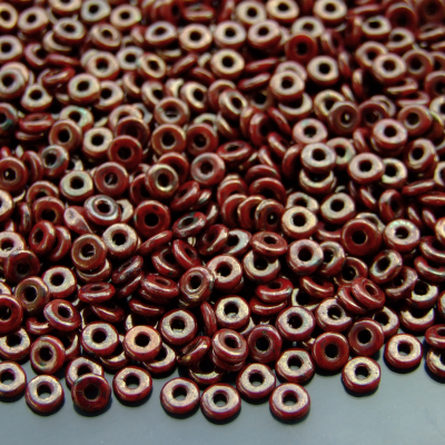 5g O Beads 3.8x1mm Gold Topaz Luster Opaque Red Michael's UK Jewellery