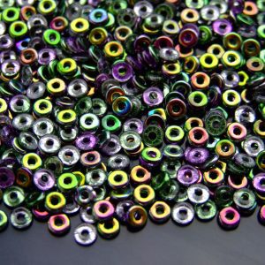 5g O Beads 3.8x1mm Magic Line Violet/Green Michael's UK Jewellery