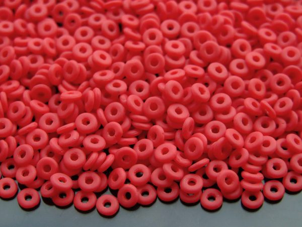5g O Beads 3.8x1mm Matte Opaque Red Michael's UK Jewellery