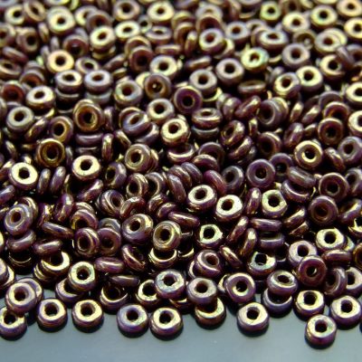 5g O Beads 3.8x1mm Opaque Purple Bronze Picasso Michael's UK Jewellery