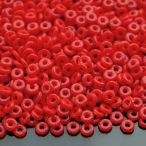 5g O Beads 3.8x1mm Opaque Red Michael's UK Jewellery