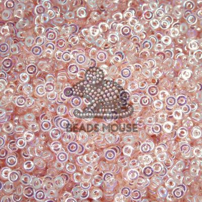 5g O Beads 3.8x1mm Rosaline AB beadsmouse.co.uk