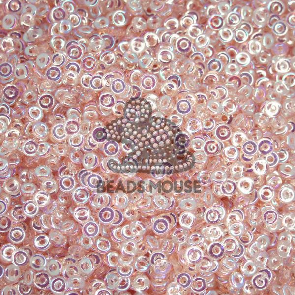 5g O Beads 3.8x1mm Rosaline AB beadsmouse.co.uk