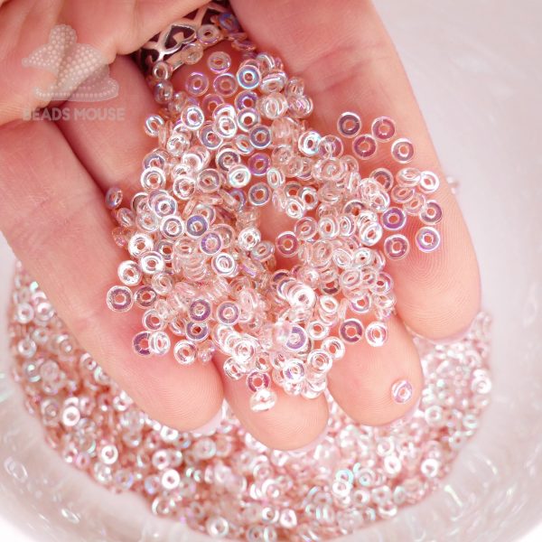 5g O Beads 3.8x1mm Rosaline AB beadsmouse.co.uk