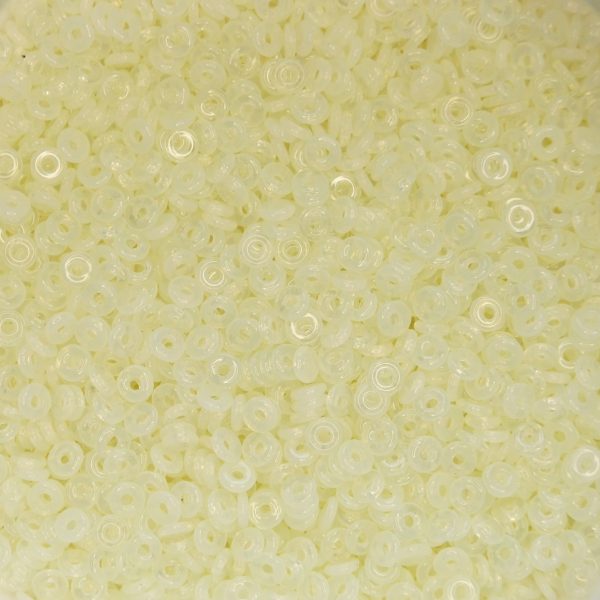 5g O Beads O-Ring 3.8x1mm Milky Jonquil beadsmouse.co.uk