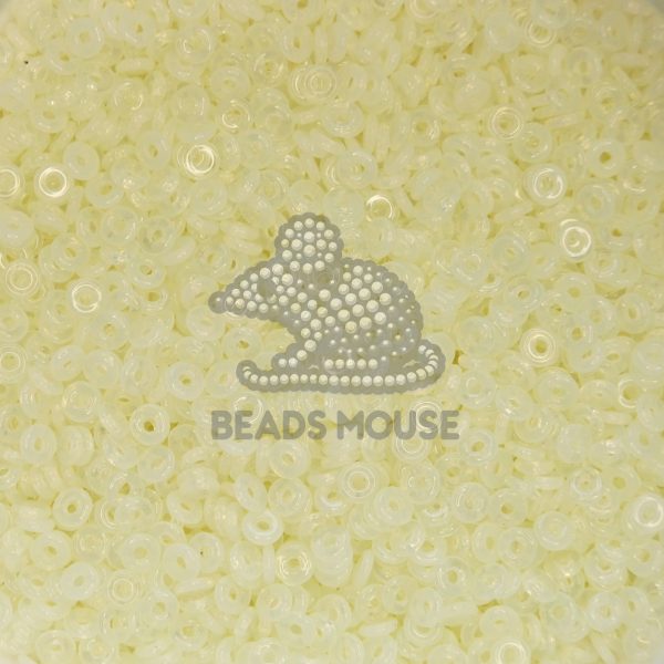 5g O Beads O-Ring 3.8x1mm Milky Jonquil beadsmouse.co.uk