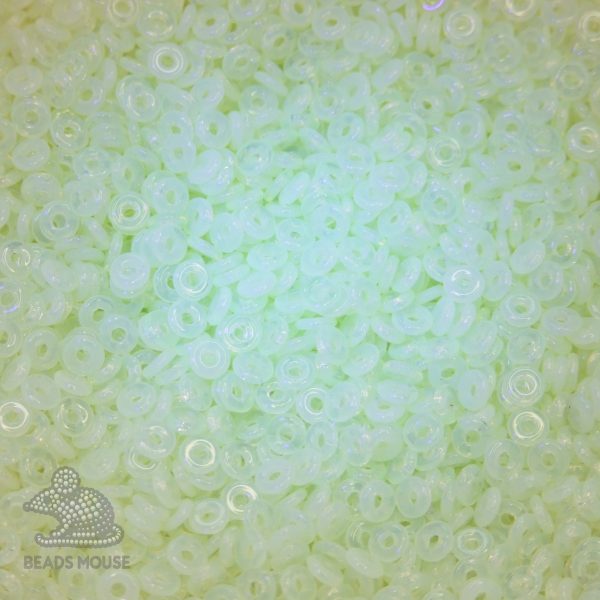 5g O Beads O-Ring 3.8x1mm Milky Jonquil beadsmouse.co.uk