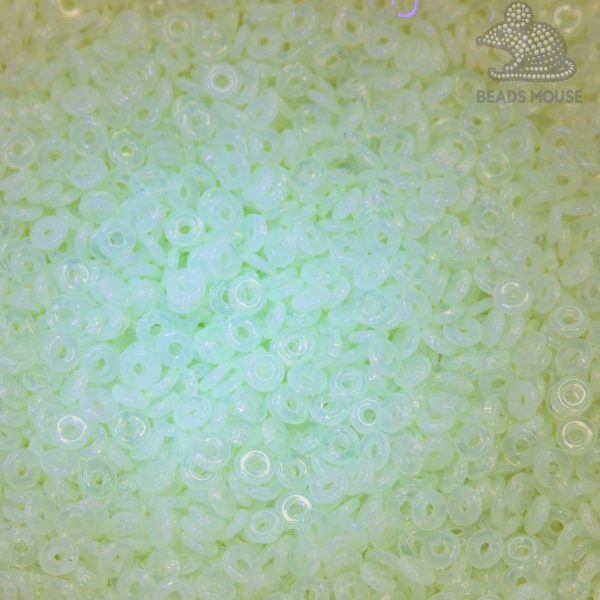 5g O Beads O-Ring 3.8x1mm Milky Jonquil beadsmouse.co.uk