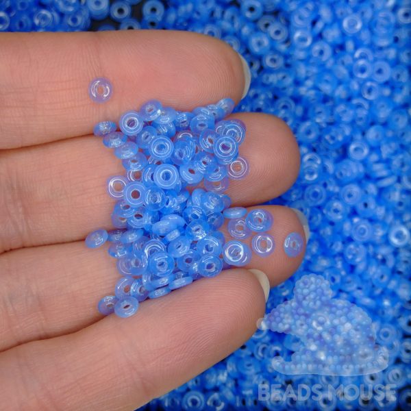 5g O Beads O-Ring 3.8x1mm Opal Sapphire beadsmouse.co.uk