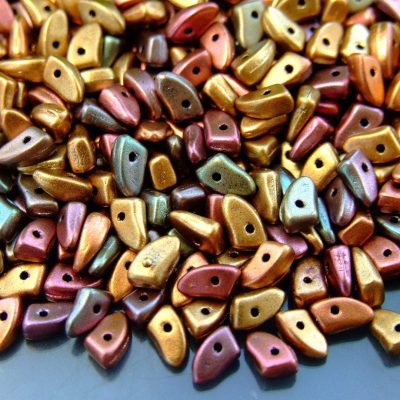 5g Prong Beads 3x6mm Matte Metallic Bronze Iris beads mouse