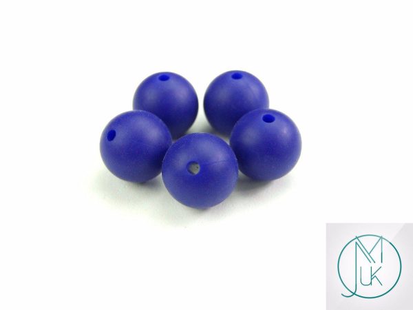 5x 19mm Round Silicone Beads Navy Blue Michael's UK Jewellery
