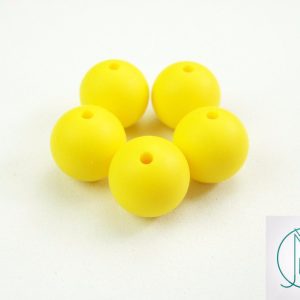 5x 19mm Round Silicone Beads Yellow Michael's UK Jewellery