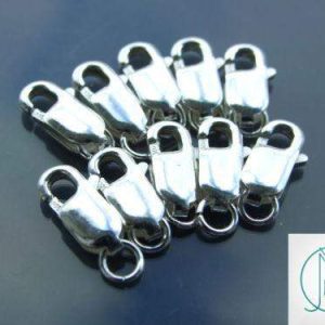 5x Solid 925 Sterling Silver Lobster Clasps 14mm Michael's UK Jewellery