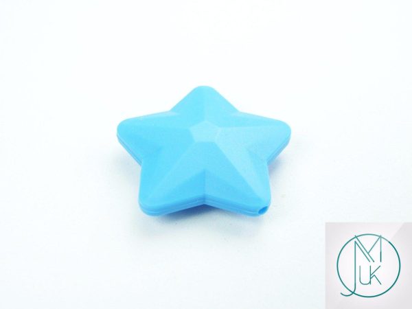 5x Star 45x45mm Silicone Beads Blue/Deep Sky Blue Michael's UK Jewellery